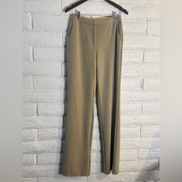 Fashion Nova Pants - Fashion Nova Taupe High Waisted Wide Leg Dress Pants Size M